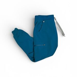 Figs Zamora Jogger Pacific Blue Scrub Pants, Size Medium